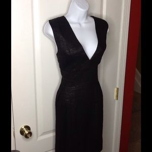 Adam Lippes NWT STRUCTURED DEEP V NECK black dress